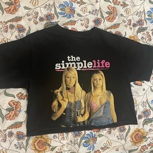 The Simple Life cropped T shirt - Paris Hilton and Nicole Richie